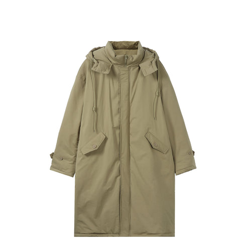 Damen Lange gefütterte Thermo-Parka im Oversize-Schnitt mit verdeckter Front Shop Nory