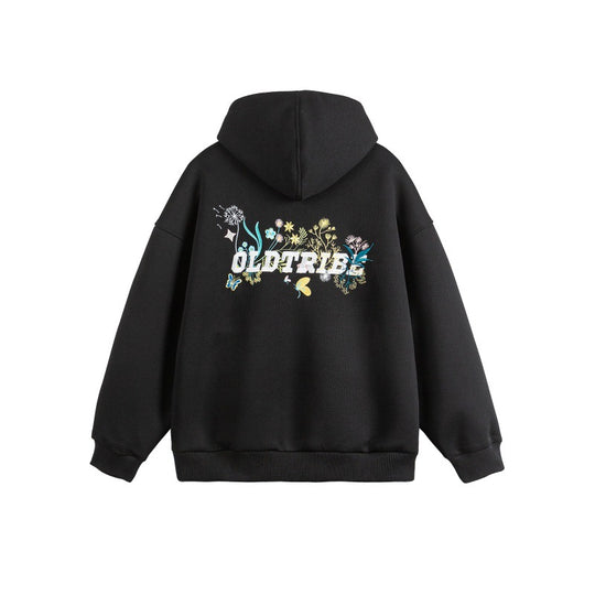 Unisex Kapuzen‑Zipjacke aus strukturierter Waffelqualität im Boxy‑Cut mit Zwei‑Wege‑Reißverschluss Shop Nory