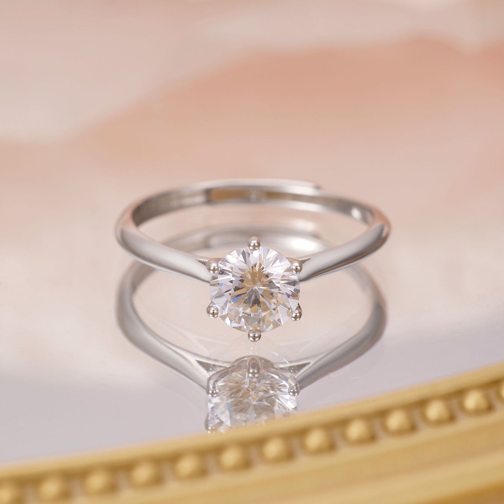 Damen Solitaire-Ring mit funkelndem Diamant Shop Nory
