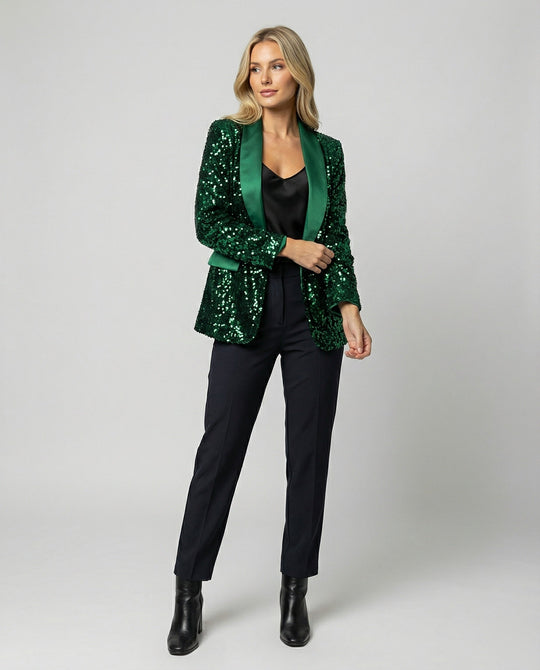 Damen Glitzernder Blazer