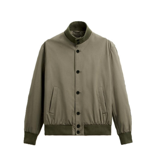 Herren Leichter Blouson mit Stehkragen, Knopfleiste und gerippten Bündchen Shop Nory
