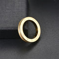 Herren Ring mit römischer Zifferngravur und funkelndem Zirkonia Shop Nory