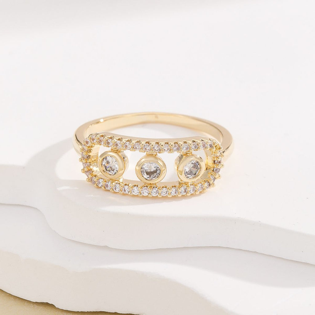 Damen schicker Ring mit funkelnden Zirkonia Shop Nory