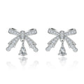 Damen Ohrringe im eleganten Schleifen-Design mit funkelnden Zirkonia Shop Nory