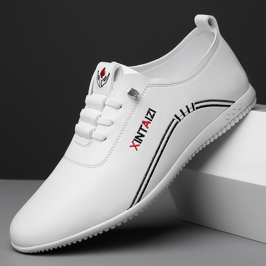 Herren Eleganter leichter Lederimitat-Slip-On mit elastischer Schnellzug-Lacing und profilierter Gummisohle Shop Nory