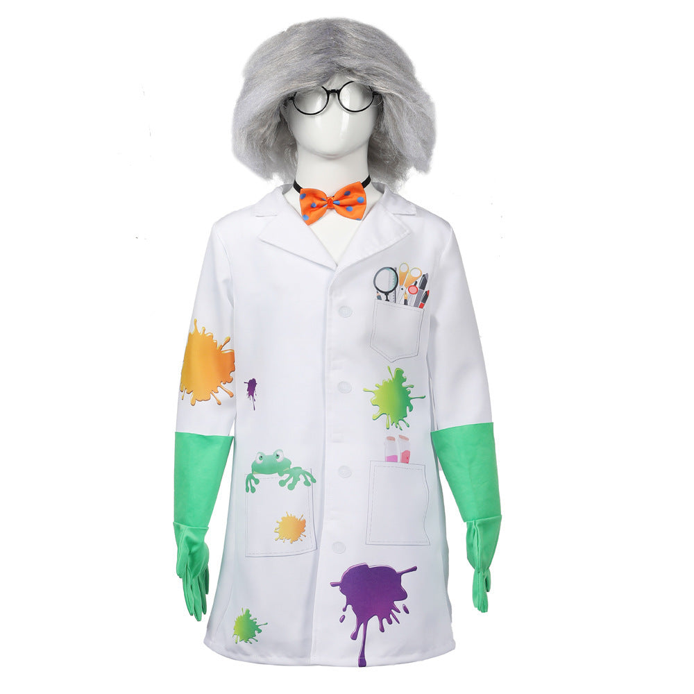 Unisex Laborkittel Kostüm mit lustigen Accessoires Shop Nory