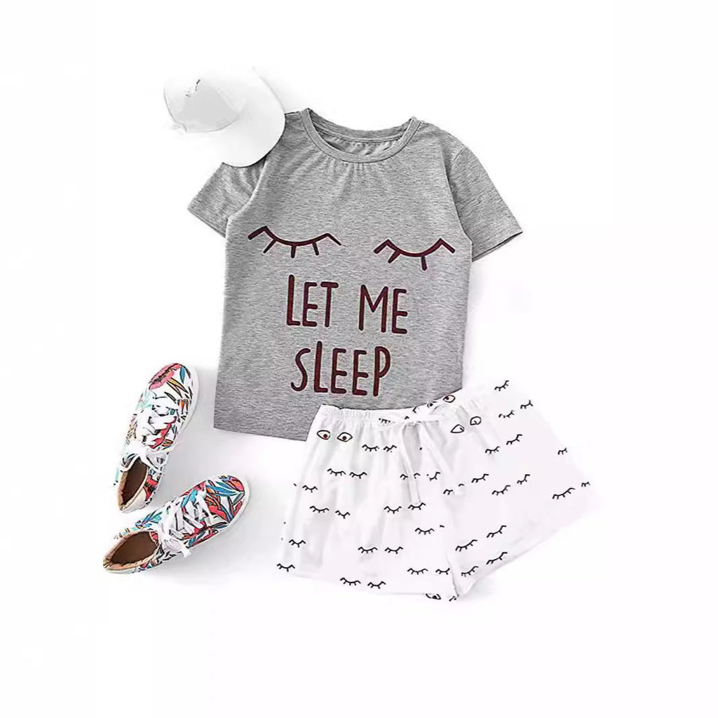 Damen Pyjama-Set mit humorvollem Print und bequemer Passform