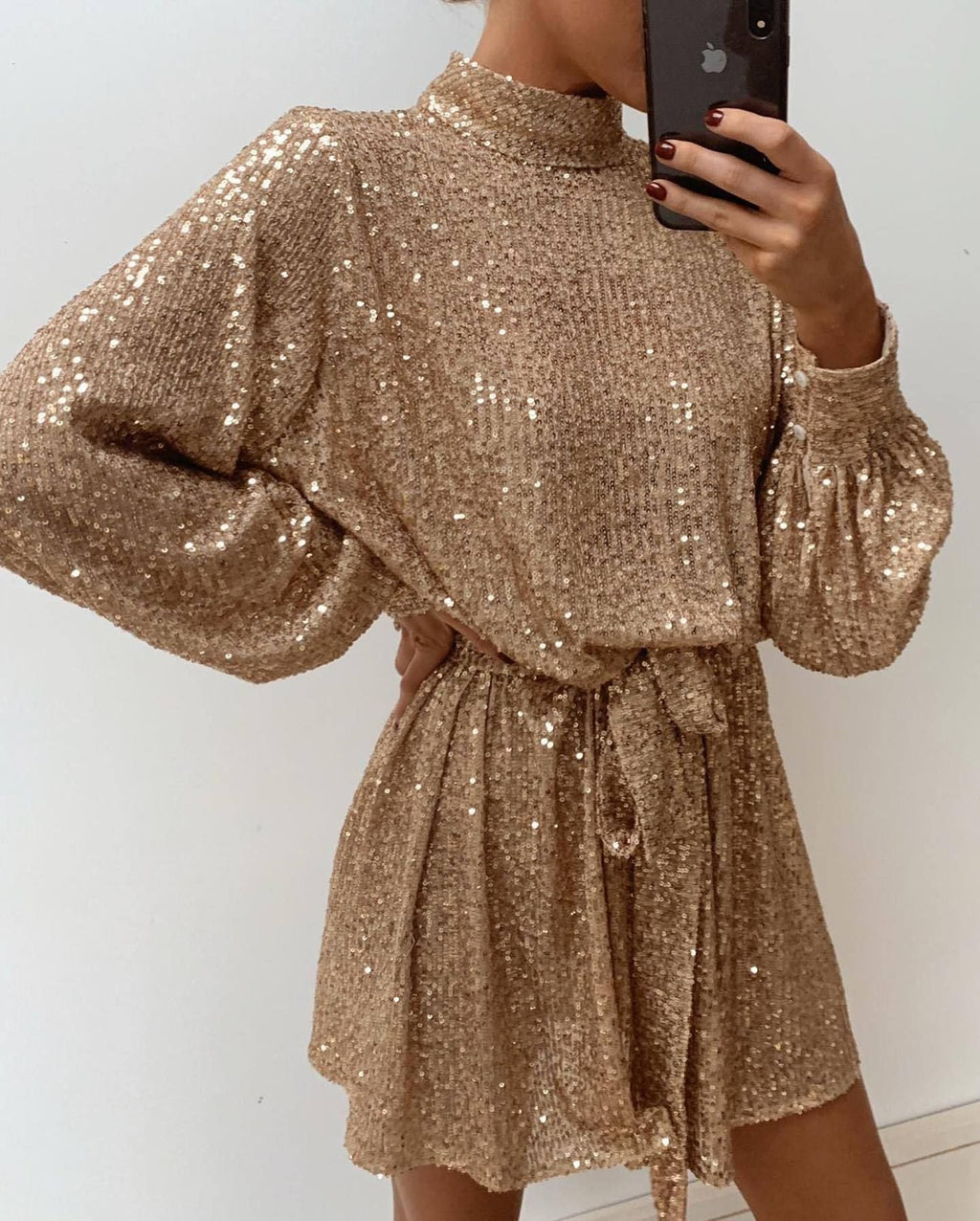 Damen Glitzerndes Cocktailkleid