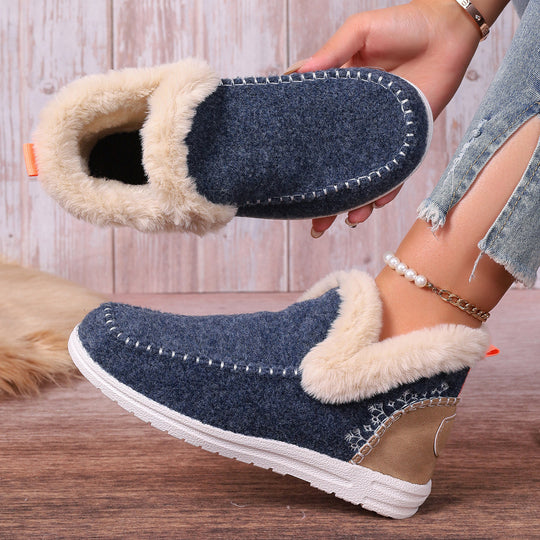 Damen Gefütterte Filz-Mules mit Teddyfutter und ergonomischer Gummisohle Shop Nory