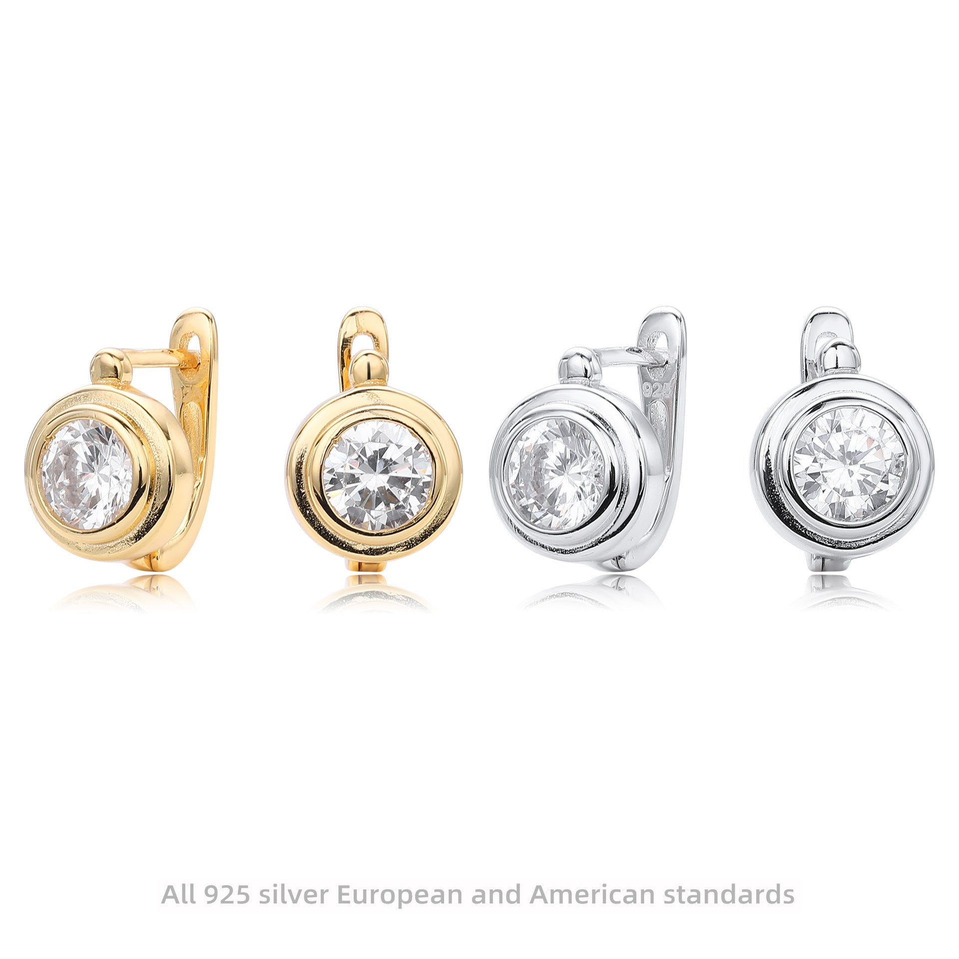 Damen Ohrhänger mit hochwertigem Zirkon und eleganter Goldbeschichtung Shop Nory
