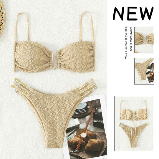 Damen Push-Up Bikini mit raffiniertem Schnürdetail