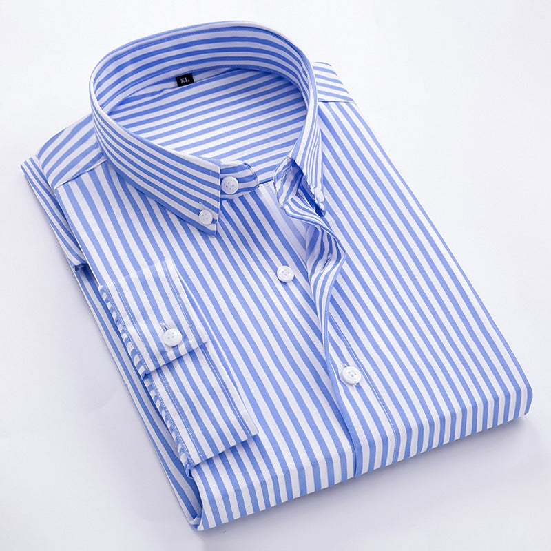 Herren gestreiftes Businesshemd mit Button-Down-Kragen und taillierter Silhouette Shop Nory