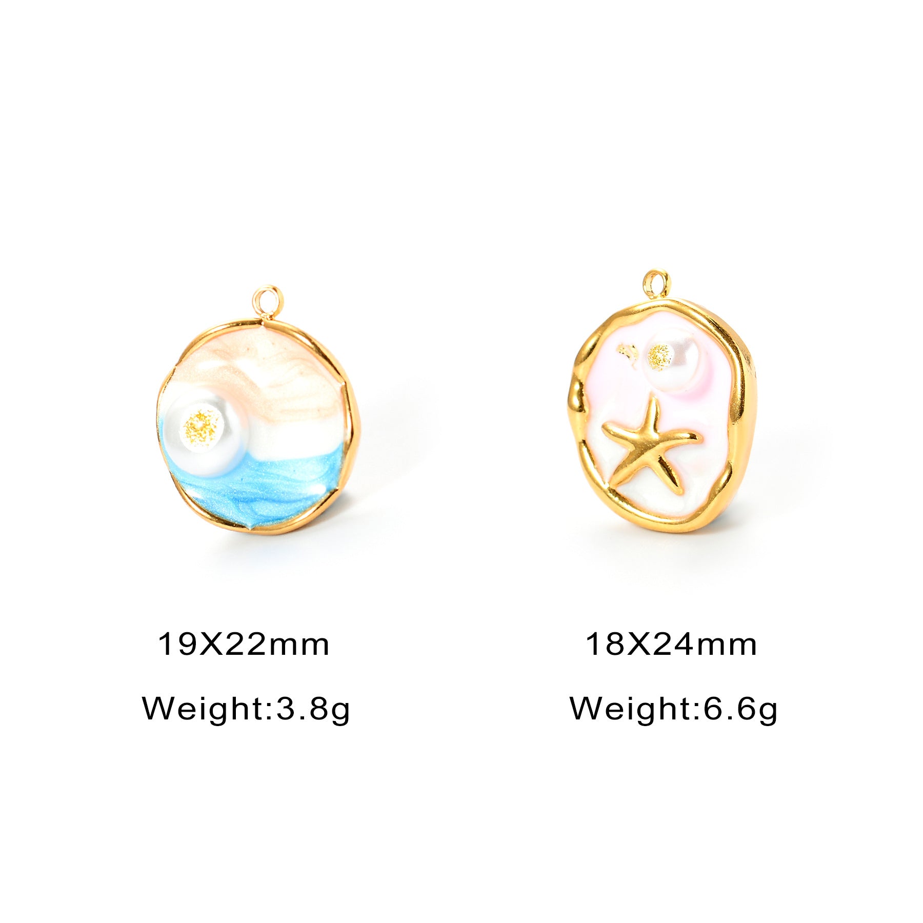 Damen Schmuckanhänger mit maritimem Seestern-Design und Perlenakzent Shop Nory