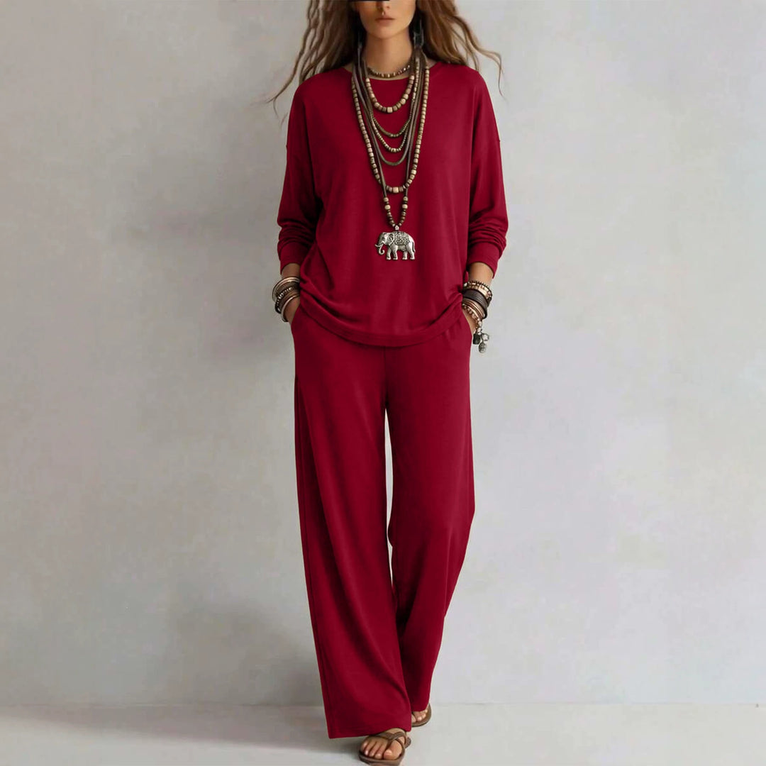 Damen Loungewear-Set mit weitem Bund und Oversize-Langarmshirt Shop Nory