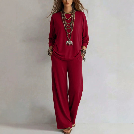 Damen Loungewear-Set mit weitem Bund und Oversize-Langarmshirt Shop Nory