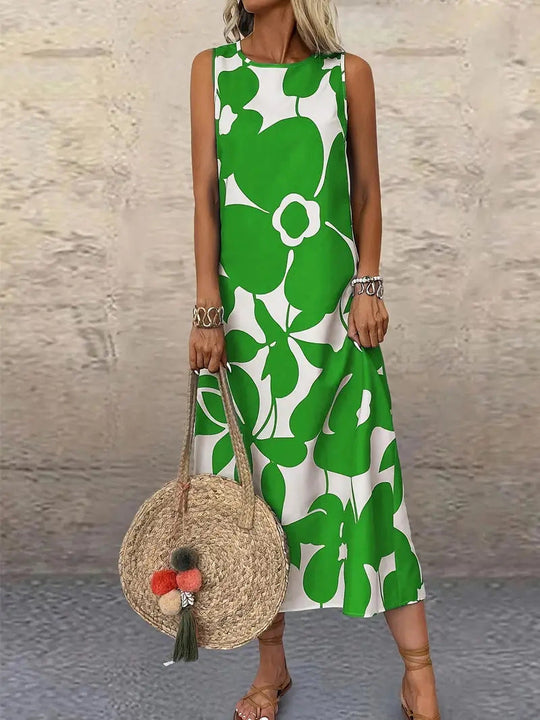Damen Maxikleid mit floralem Muster