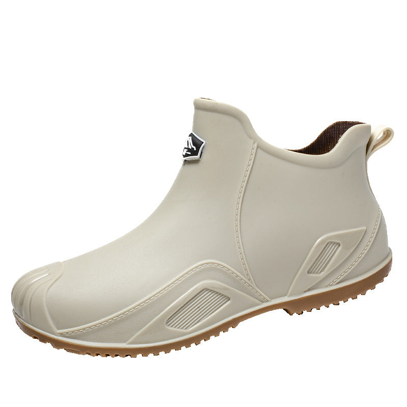 Herren Slip-On Kurzschaft-Gummiregenstiefelette mit griffiger Kontrastlaufsohle Shop Nory