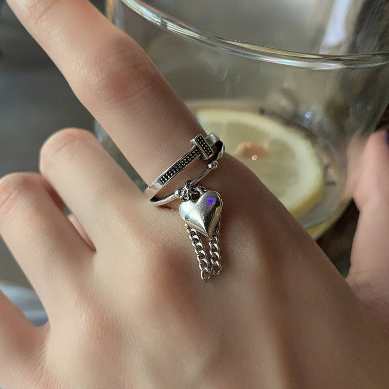 Damen Modischer Ring im modernen Wellen-Design Shop Nory