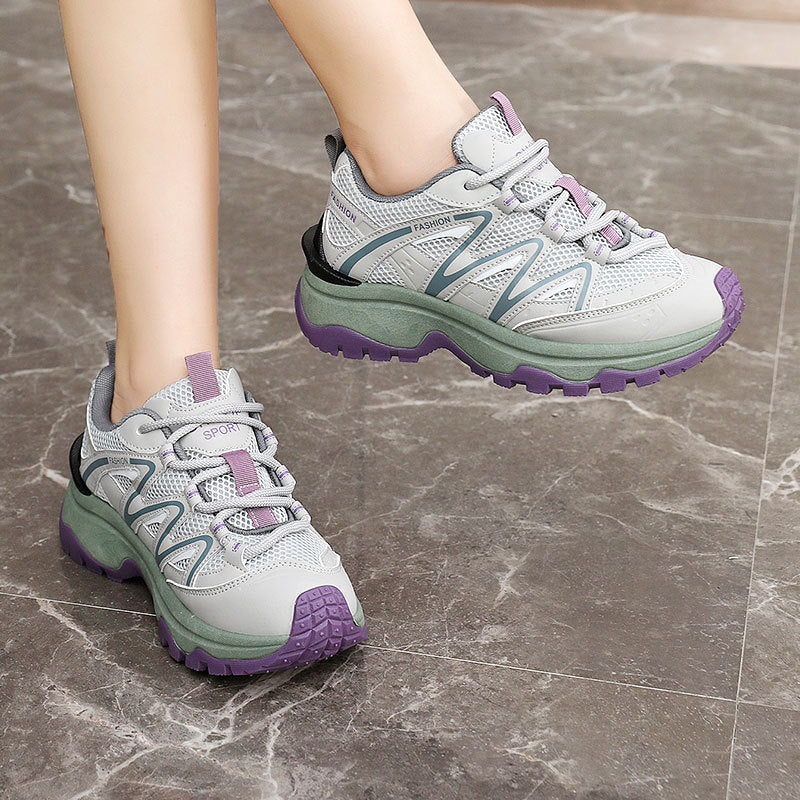 Damen Sportliche Wanderschuhe mit atmungsaktiver Mesh-Oberfläche und rutschfester Laufsohle Shopnory