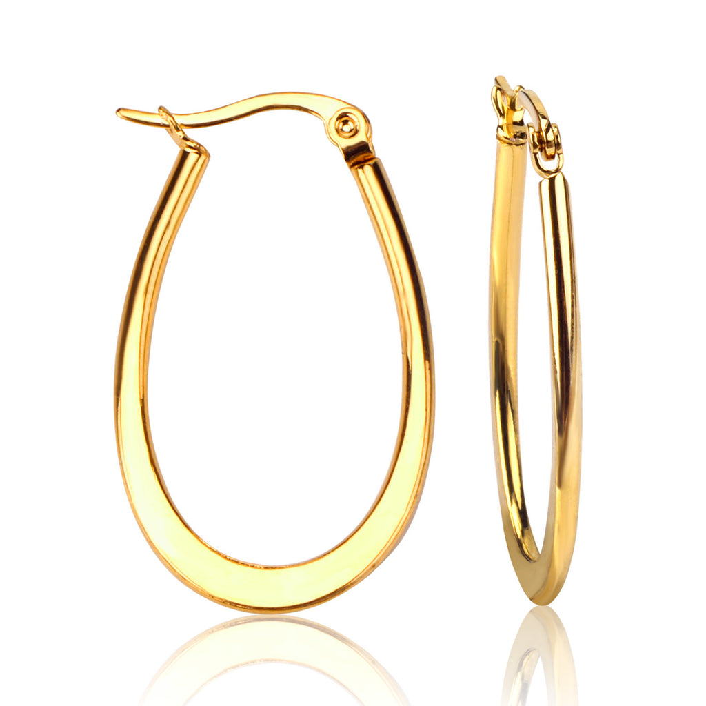 Damen Edelstahl Creolen im modernen Design Shop Nory