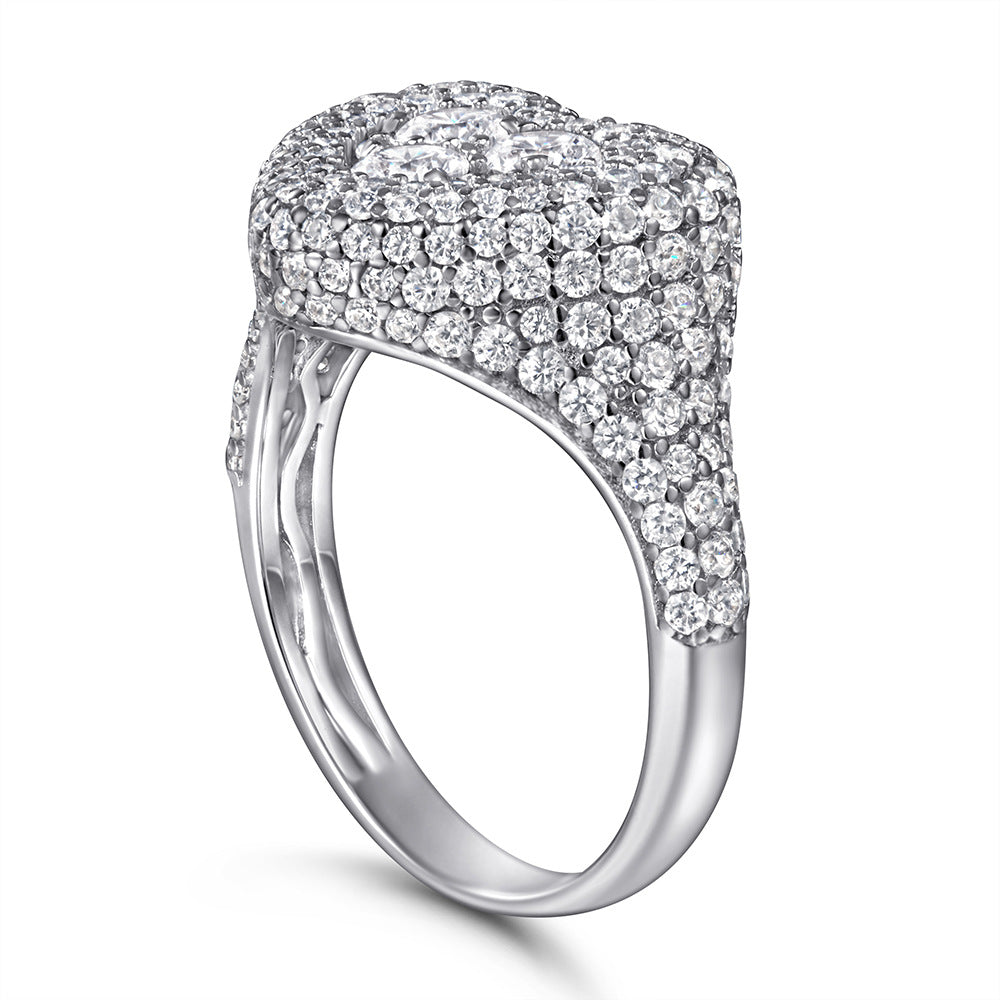 Damen Herzring mit funkelndem Zirkonia-Besatz Shop Nory