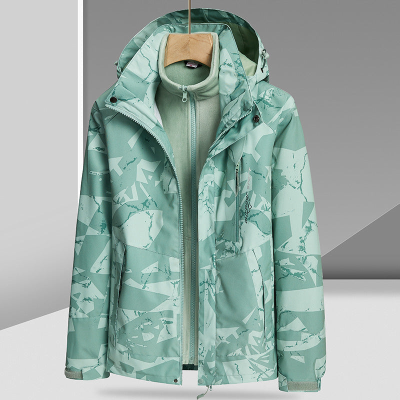 Herren Wasserabweisende Outdoor-Jacke mit integrierter Fleece-Innenjacke Shop Nory