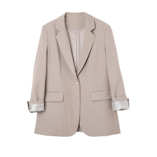 Damen Legeres Tailoring-Set mit Longline-Blazer und hochtaillierter Bundfaltenhose Shop Nory