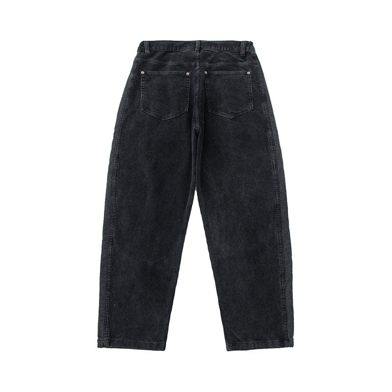 Herren Cordhose im Relaxed-Fit mit elastischem Tunnelzugbund und Used-Details Shop Nory