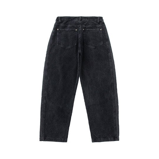 Herren Cordhose im Relaxed-Fit mit elastischem Tunnelzugbund und Used-Details Shop Nory