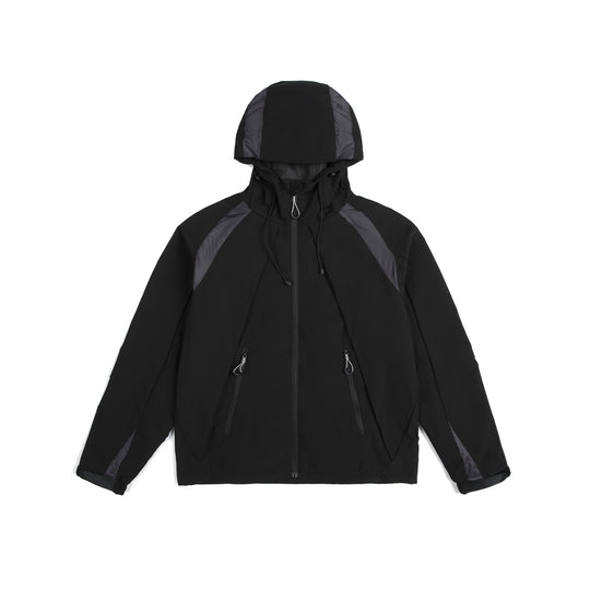 Unisex Leichte Regen- und Softshell-Jacke mit Kapuze, verstellbaren Saum- und Reißverschlusstaschen Shop Nory