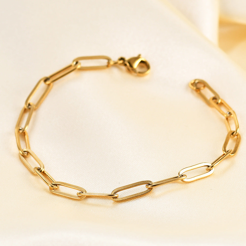 Damen Armband aus Edelstahl im modernen Gliederdesign Shop Nory