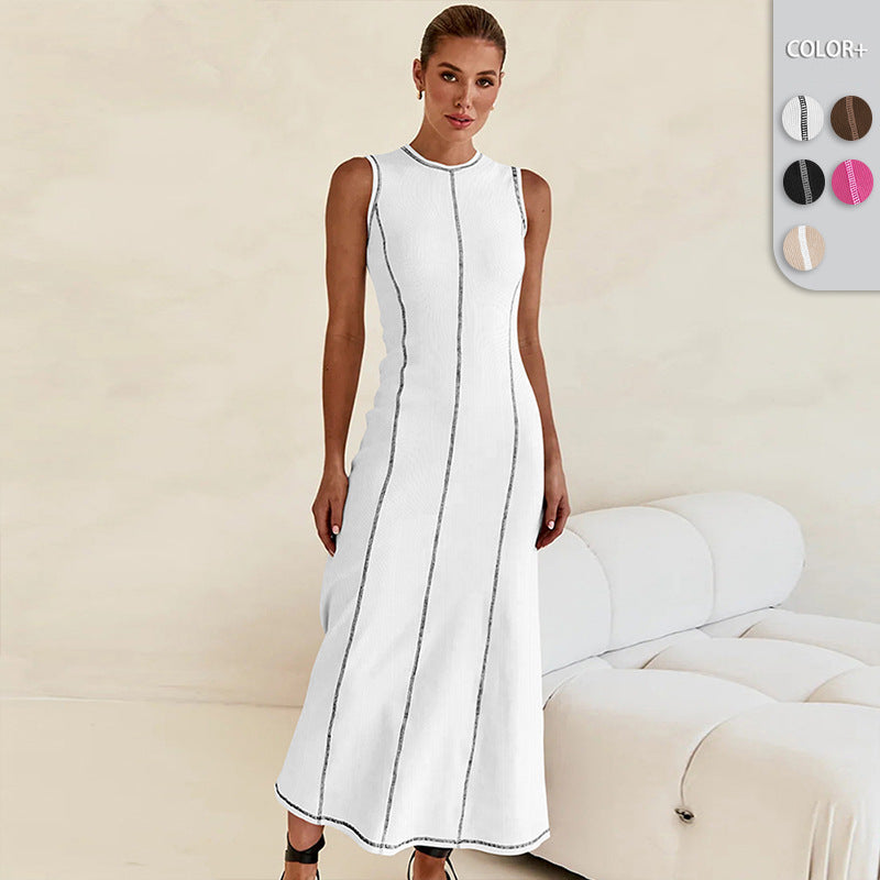 Damen Elegantes Maxikleid mit subtilen Nähdetails