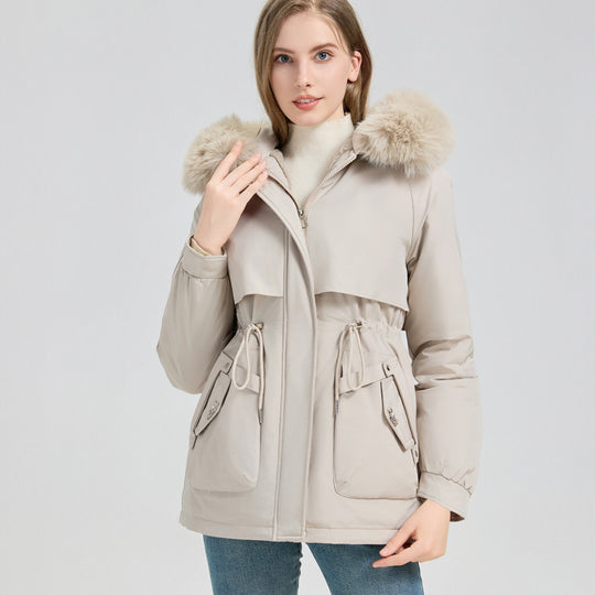Damen nan taillierter Funktionsparka mit XXL-Kapuze, weichem Fleecefutter und multifunktionalen Pattentaschen Shop Nory