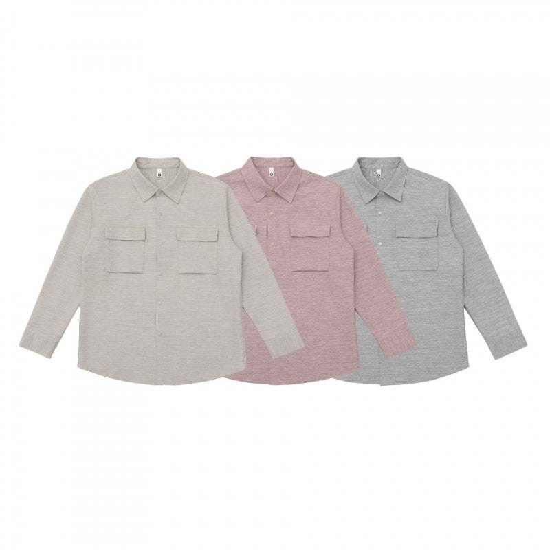 Unisex Overshirt aus strukturierter Strickmischung mit aufgesetzten Klappentaschen Shop Nory