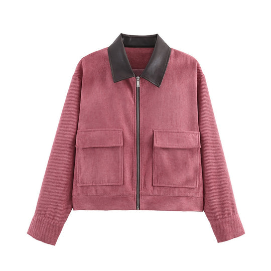 Damen Modische Jacke mit zwei aufgesetzten Taschen