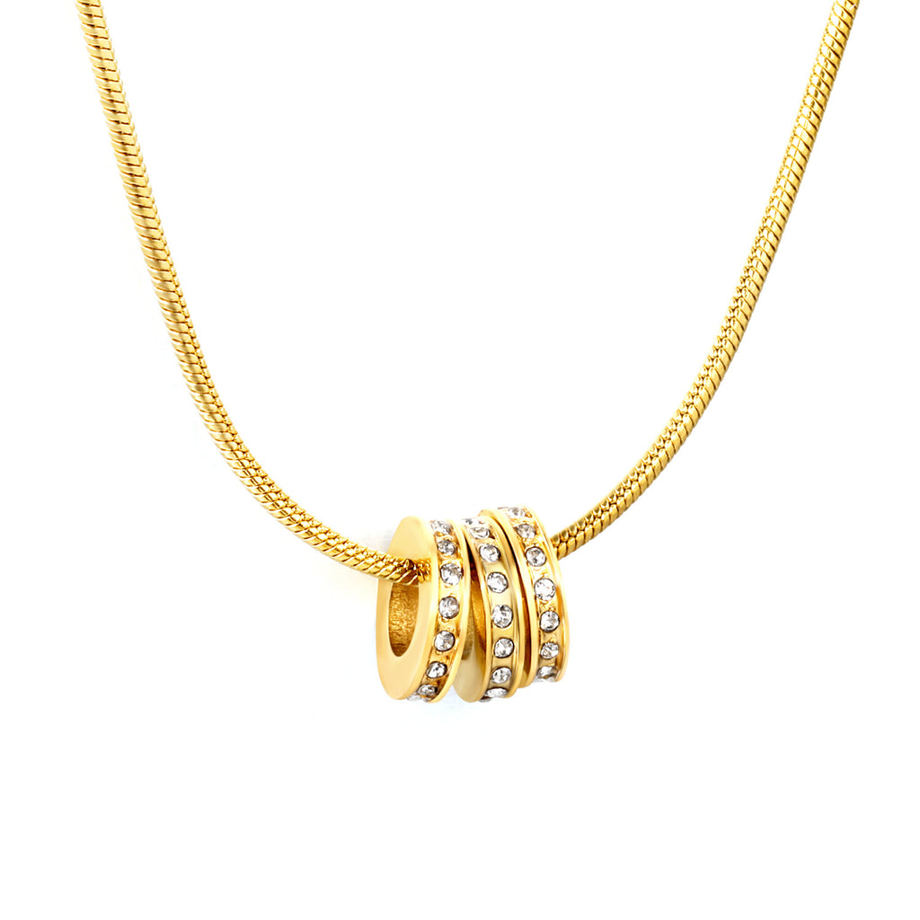Damen Halskette mit funkelndem Anhänger aus hochwertigem Edelstahl Shop Nory