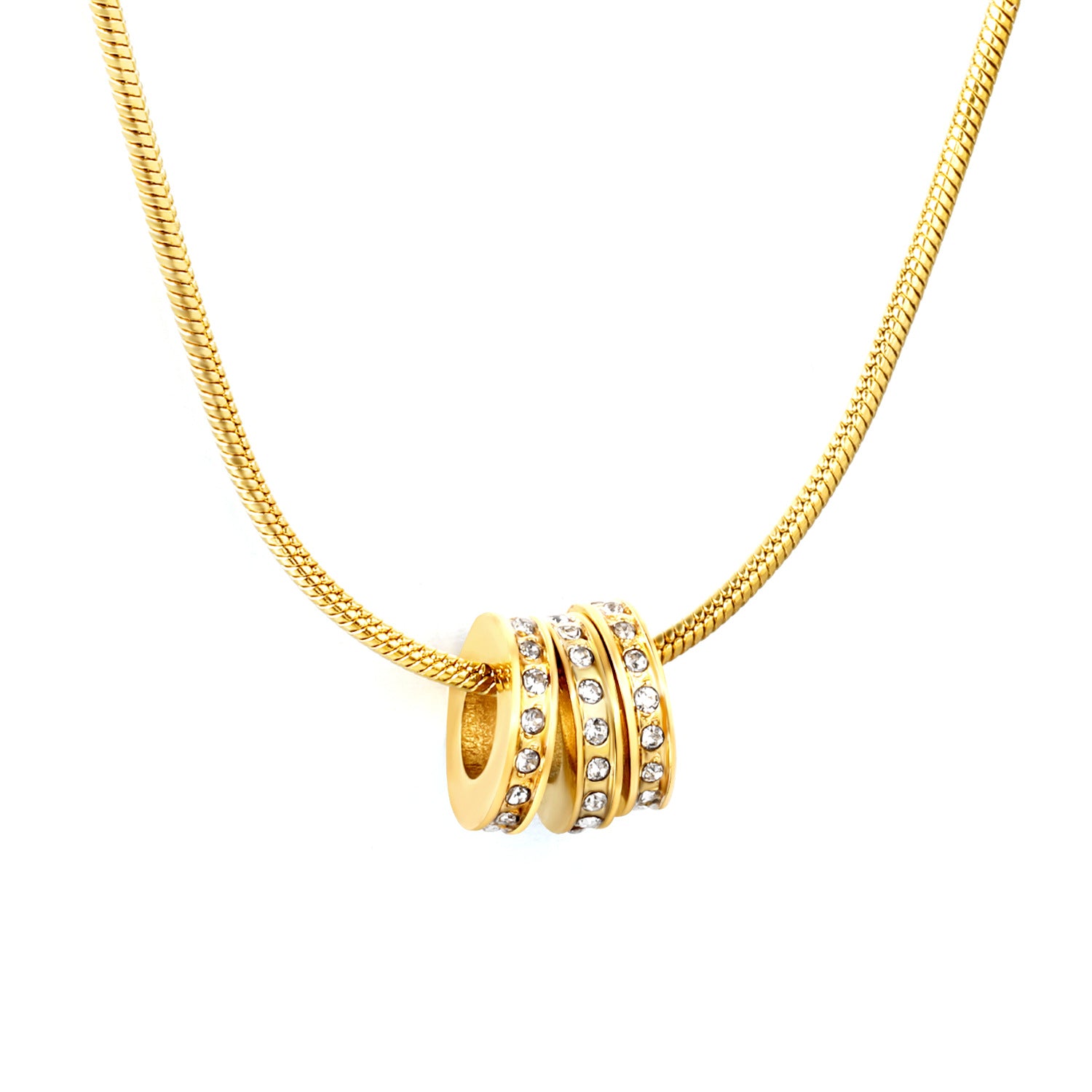 Damen Halskette mit funkelndem Anhänger aus hochwertigem Edelstahl Shop Nory