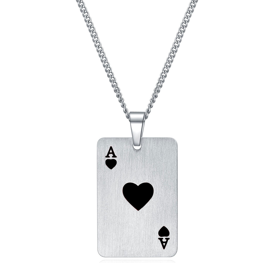 Damen Halskette mit einzigartigem Spielkarten-Anhänger Shop Nory