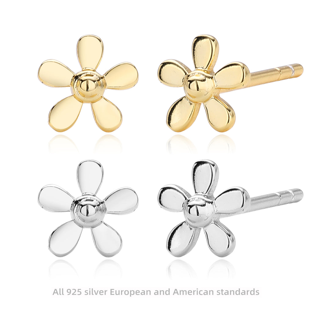Damen Ohrstecker im floralen Design aus hochwertigem 925 Sterling Silber Shop Nory