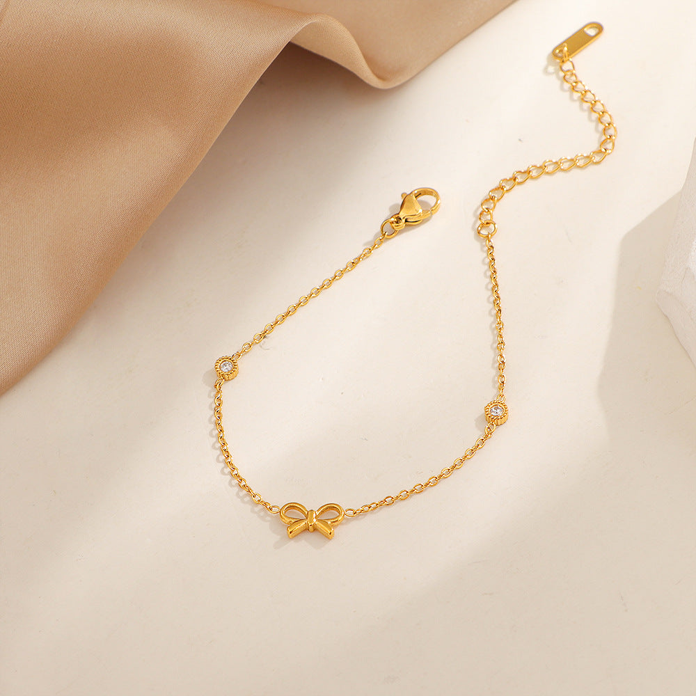 Damen Dainty Bow Charm Armband Shop Nory