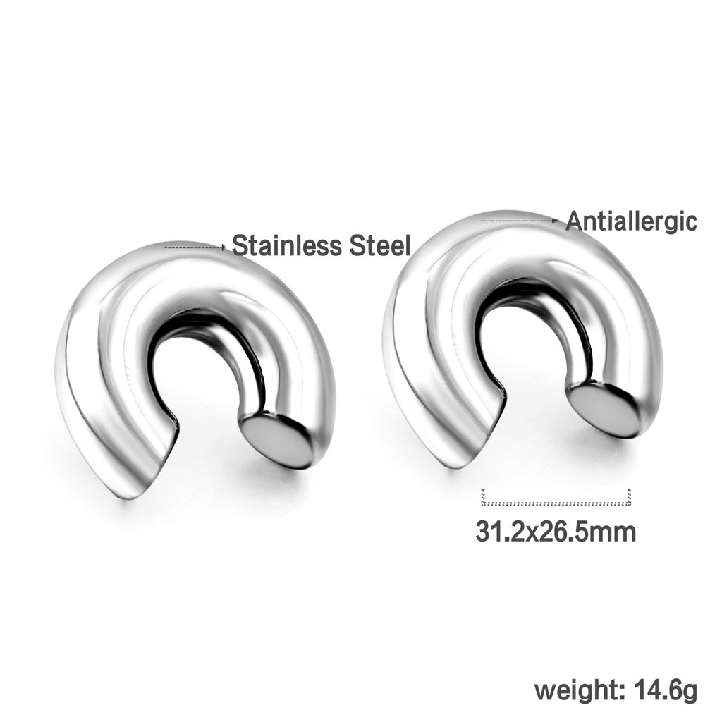 Damen modische und glänzende Ohrstecker aus hochwertigem Edelstahl Shop Nory