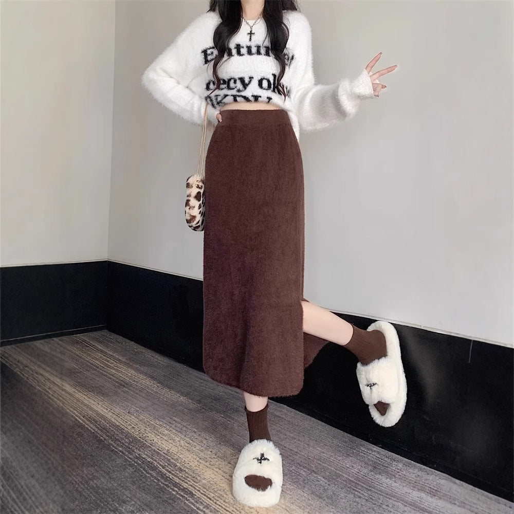 Damen Elegante Maxiskirt mit hohem Bund Shop Nory