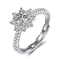 Damen Blumenring mit funkelnden Zirkonia-Steinen Shop Nory