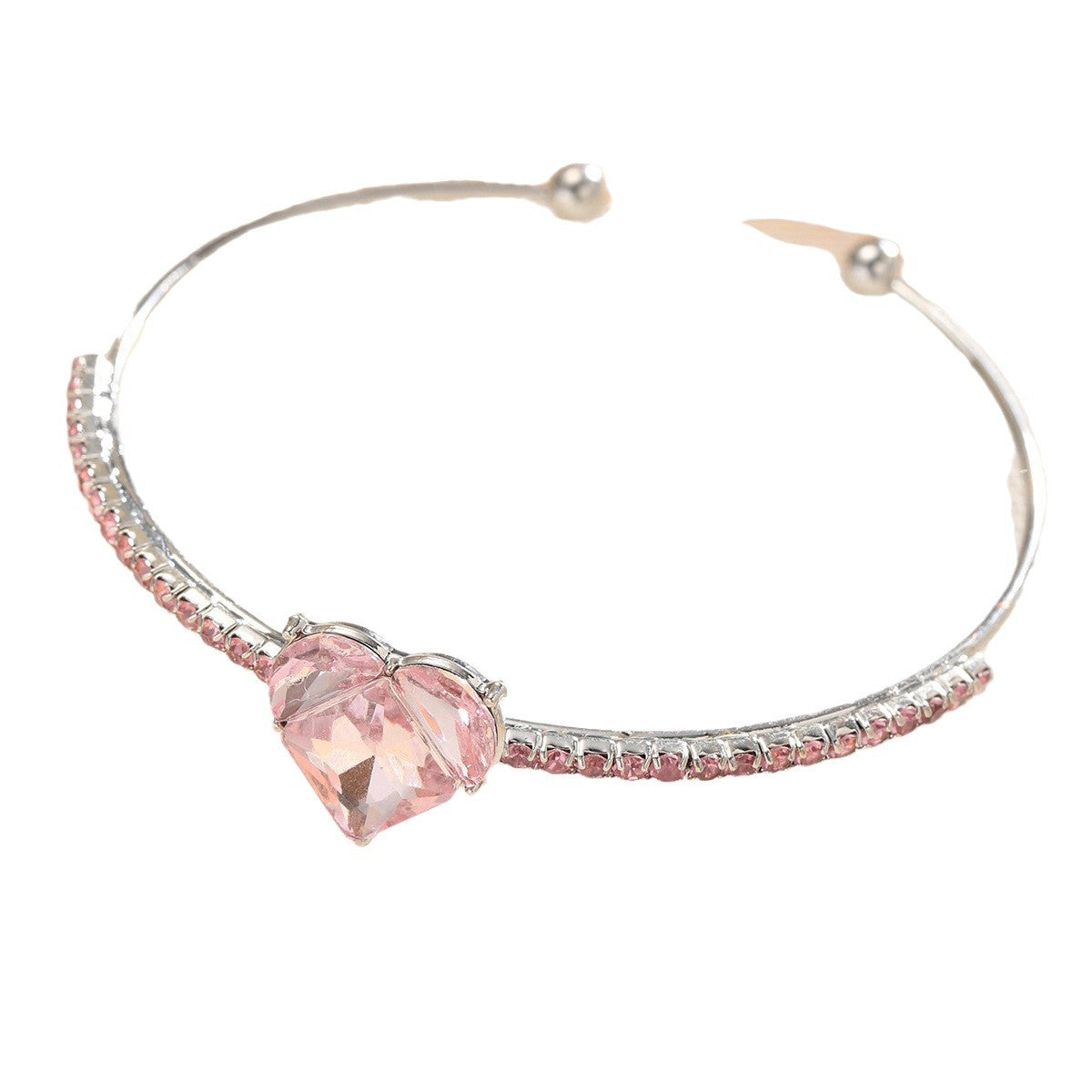 Damen trendiger Armreif mit funkelndem Herzen Shop Nory