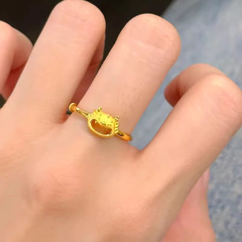 Damenring mit kreativem Krabbenmotiv und feiner Oberflächenstruktur Shop Nory