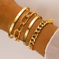 Damen Armreif-Set aus elegantem Edelstahl mit variierenden Designs Shop Nory