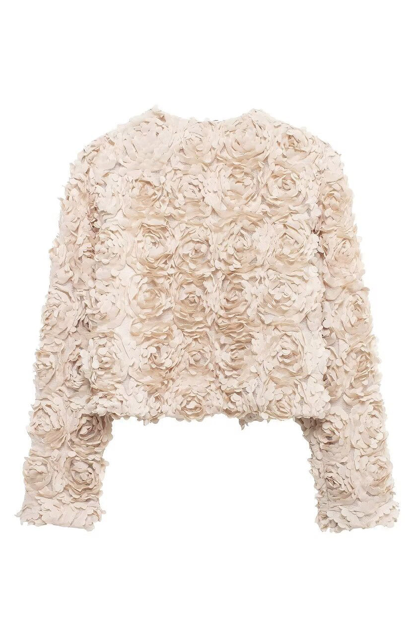 Floral Applikation Kurzjacke