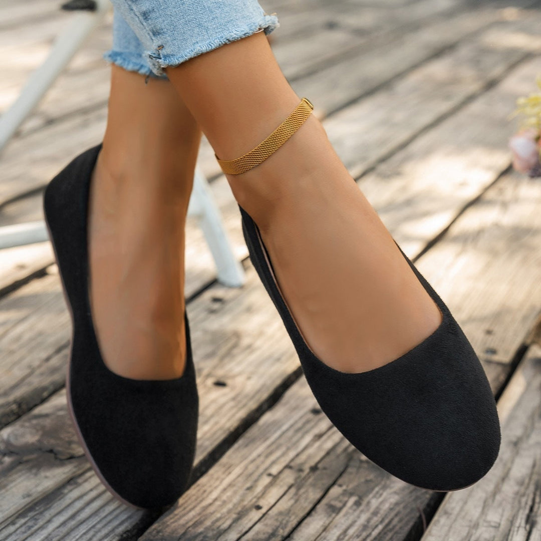 Damen Ballerinas aus weichem Wildleder