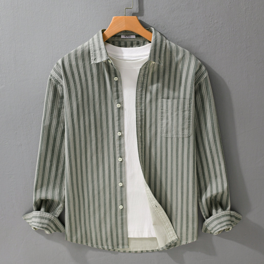 Herren Hemd mit Button-Down-Kragen aus atmungsaktivem Leinen-Baumwollmix in Relaxed-Passform Shop Nory