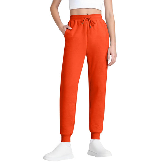 Damen nan schlanke hochgeschnittene Jogginghose mit Tunnelzug, Eingrifftaschen und Bündchen Shop Nory
